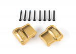 9787 Axle cover, brass (8 grams each) (2)/ 1.6x12mm CS (with threadlock) (8)